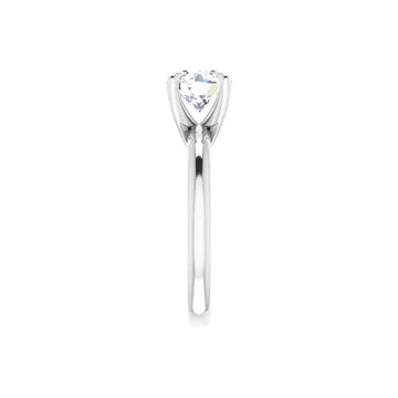 ORLA 14K White Gold Round Lab Grown Diamond Solitare Engagement Ring - Larson Jewelers