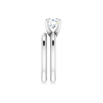 ORLA 14K White Gold Round Lab Grown Diamond Solitare Engagement Ring - Larson Jewelers