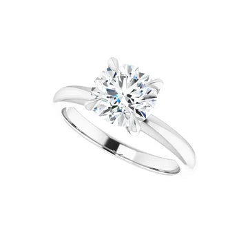 ORLA 14K White Gold Round Lab Grown Diamond Solitare Engagement Ring - Larson Jewelers