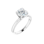 ORLA 14K White Gold Round Lab Grown Diamond Solitare Engagement Ring