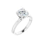 ORLA 14K White Gold Round Lab Grown Diamond Solitare Engagement Ring