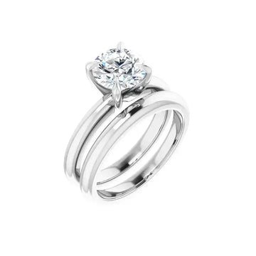 ORLA 14K White Gold Round Lab Grown Diamond Solitare Engagement Ring - Larson Jewelers