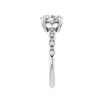GIANNA 18K White Gold Oval Lab Grown Diamond Engagement Ring - Larson Jewelers