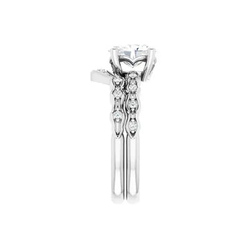 GIANNA 18K White Gold Oval Lab Grown Diamond Engagement Ring - Larson Jewelers
