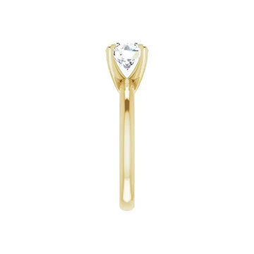 ORLA 14K Yellow Gold Round Lab Grown Diamond Solitare Engagement Ring - Larson Jewelers