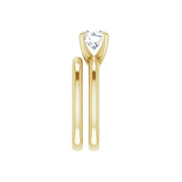 ORLA 14K Yellow Gold Round Lab Grown Diamond Solitare Engagement Ring - Larson Jewelers