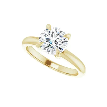 ORLA 14K Yellow Gold Round Lab Grown Diamond Solitare Engagement Ring - Larson Jewelers