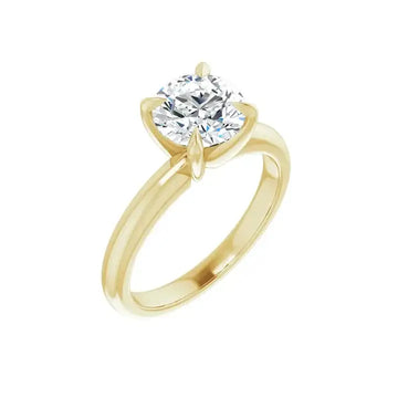 ORLA 14K Yellow Gold Round Lab Grown Diamond Solitare Engagement Ring - Larson Jewelers