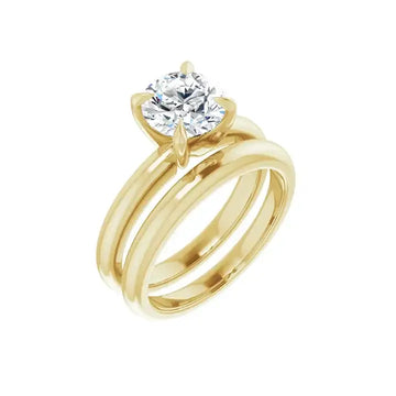 ORLA 14K Yellow Gold Round Lab Grown Diamond Solitare Engagement Ring - Larson Jewelers