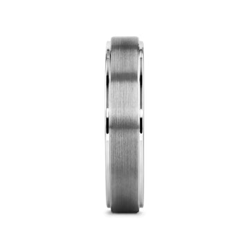 OPTIMUS Raised Center Brushed Tungsten Carbide Ring, Comfort Fit (4mm–12mm) - Larson Jewelers