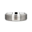 ORLOFF White Tungsten Ring with Raised Brush Finished Center - 6mm & 8mm
