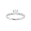 AMELIA Platinum Round Lab Grown Diamond French-Set Engagement Ring