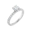 AMELIA Platinum Round Lab Grown Diamond French-Set Engagement Ring