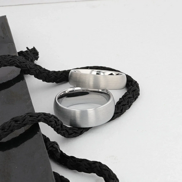 PERSEUS Domed with Brushed Finish Tungsten Band - 2mm - 12mm - Larson Jewelers