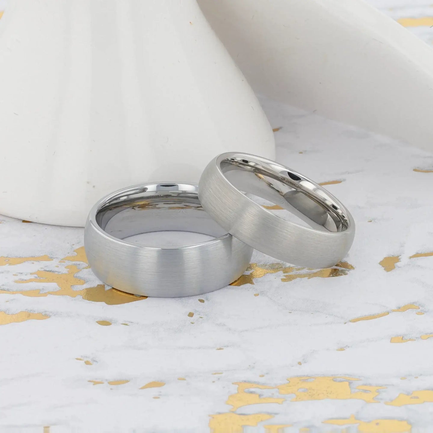 PERSEUS Domed with Brushed Finish Tungsten Band - 2mm - 12mm - Larson Jewelers