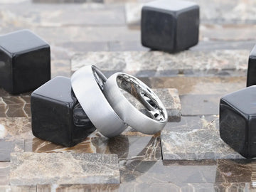 PERSEUS Domed with Brushed Finish Tungsten Band - 2mm - 12mm - Larson Jewelers