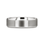 PETERSBURG Brushed Center White Tungsten Ring with Beveled Edges - 4mm - 10mm