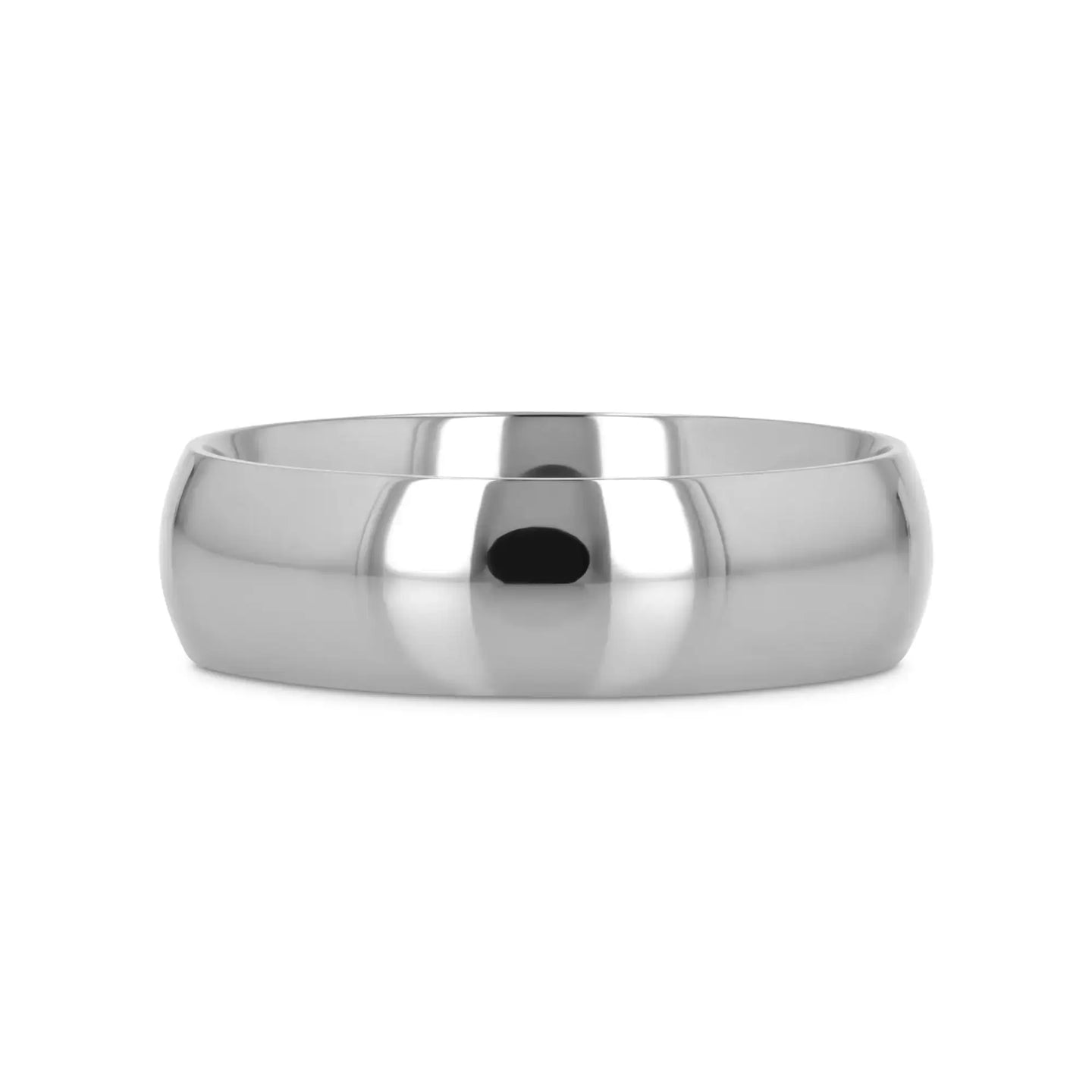 PETERSON Titanium Polished Finish Domed Men’s Wedding Band - 6mm & 8mm - Larson Jewelers