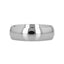 Alianza de boda PETERSON de titanio con acabado pulido y cúpula para hombre (6 mm y 8 mm)