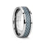 AUGUSTUS Blue Carbon Fiber Inlay Tungsten Carbide Band - 4mm - 10mm