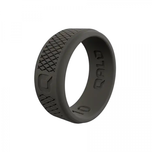 QALO Men's Dark Gray Crosshatch with Step Edges - Larson Jewelers