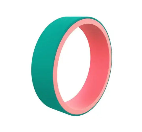 QALO Women's Switch Reversible Silicone Band - Emerald & Coral - Larson Jewelers