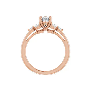 HAILEY 14K Rose Gold Pear Cut Lab Grown Diamond Engagement Ring - Larson Jewelers