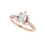 HAILEY 14K Rose Gold Pear Cut Lab Grown Diamond Engagement Ring