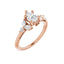 HAILEY 14K Rose Gold Pear Cut Lab Grown Diamond Engagement Ring
