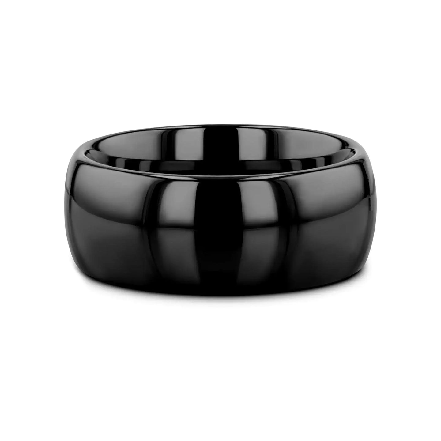 RAVEN Domed Black Tungsten Wedding Band - 2mm - 12mm - Larson Jewelers
