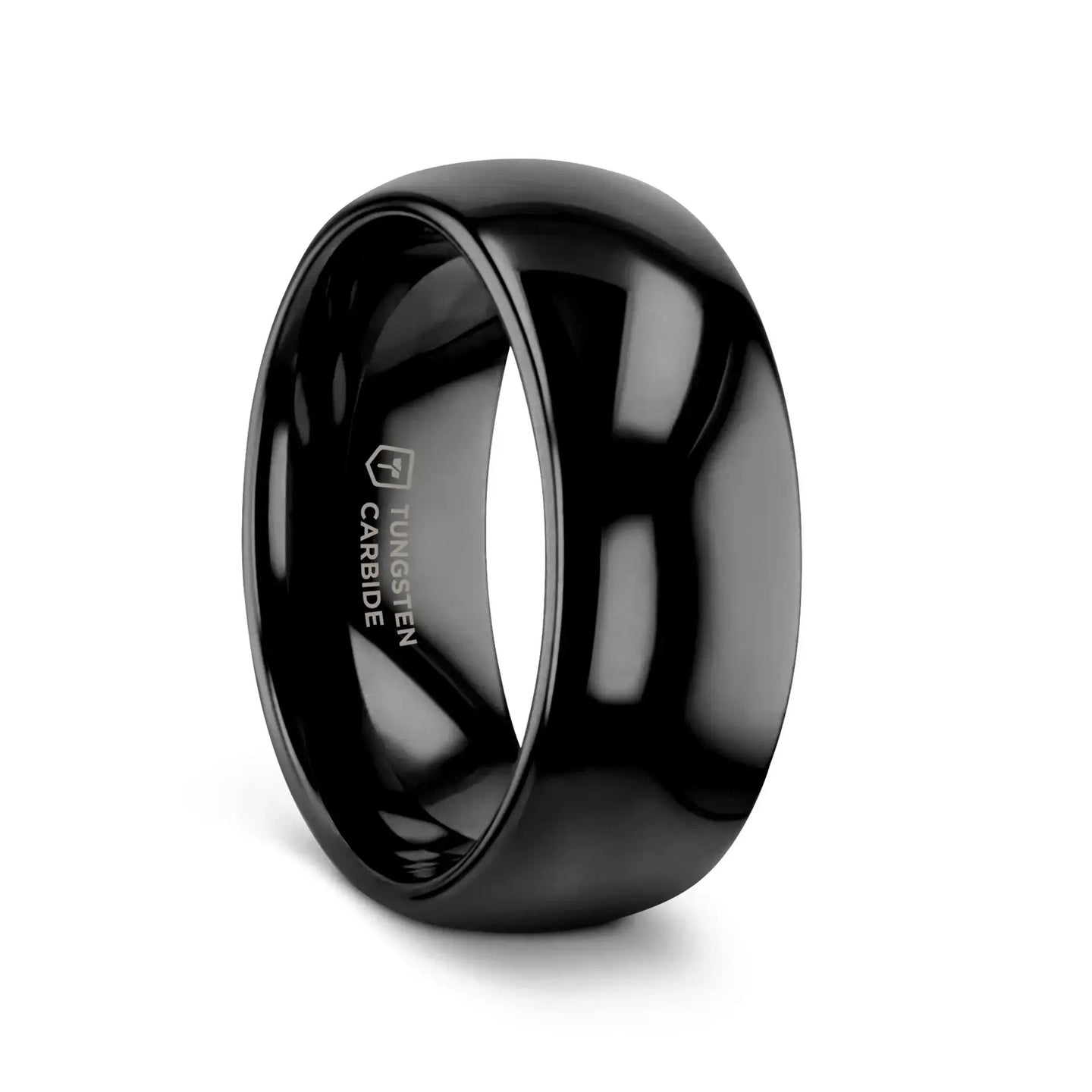 RAVEN Domed Black Tungsten Wedding Band - 2mm - 12mm - Larson Jewelers