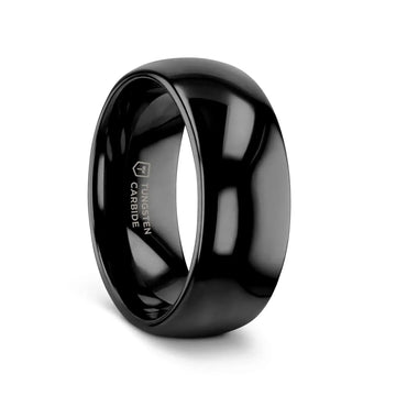 RAVEN Domed Black Tungsten Wedding Band - 2mm - 12mm - Larson Jewelers