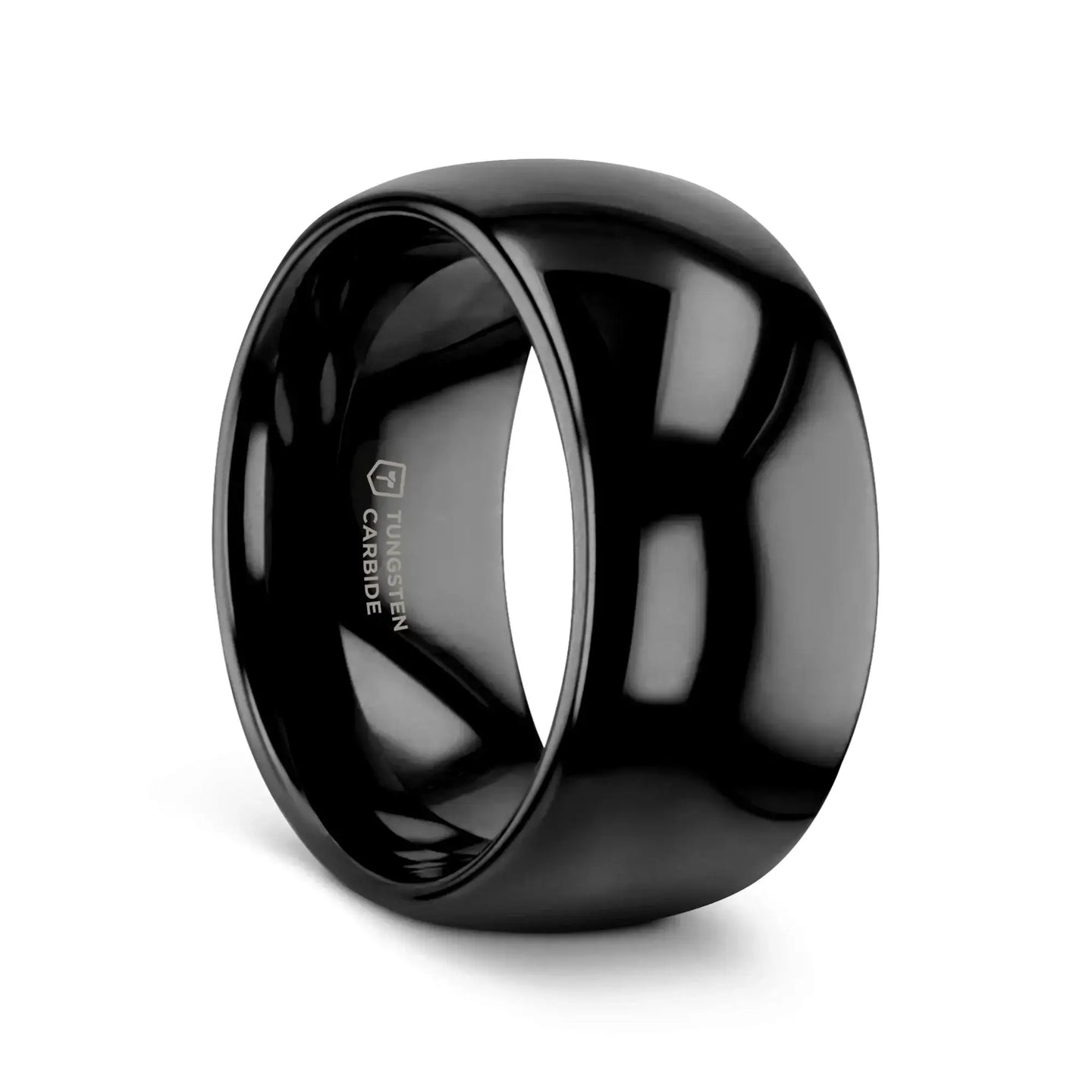 RAVEN Domed Black Tungsten Wedding Band - 2mm - 12mm - Larson Jewelers