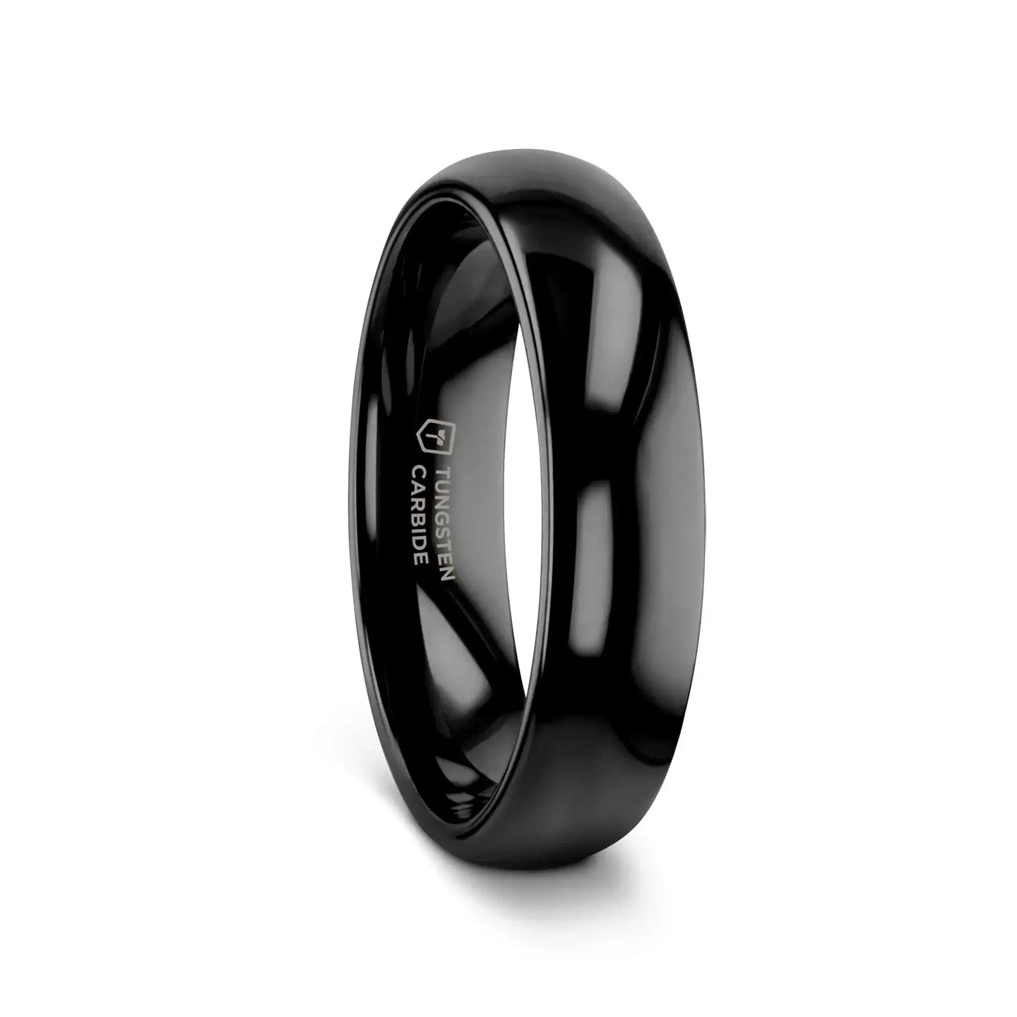 RAVEN Domed Black Tungsten Wedding Band - 2mm - 12mm - Larson Jewelers