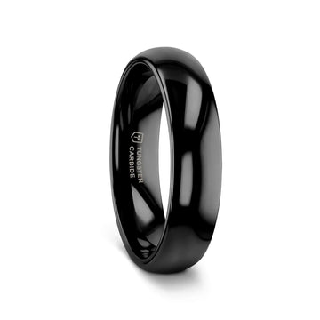 RAVEN Domed Black Tungsten Wedding Band - 2mm - 12mm - Larson Jewelers