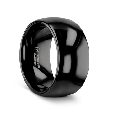 RAVEN Domed Black Tungsten Wedding Band - 2mm - 12mm - Larson Jewelers