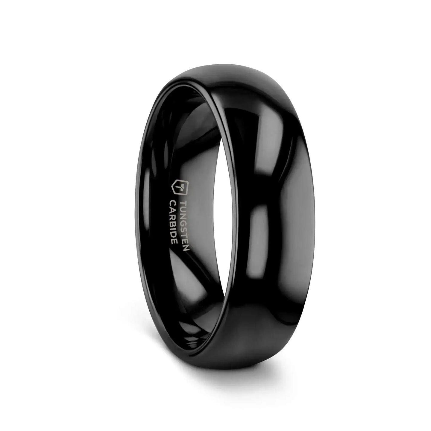 RAVEN Domed Black Tungsten Wedding Band - 2mm - 12mm - Larson Jewelers