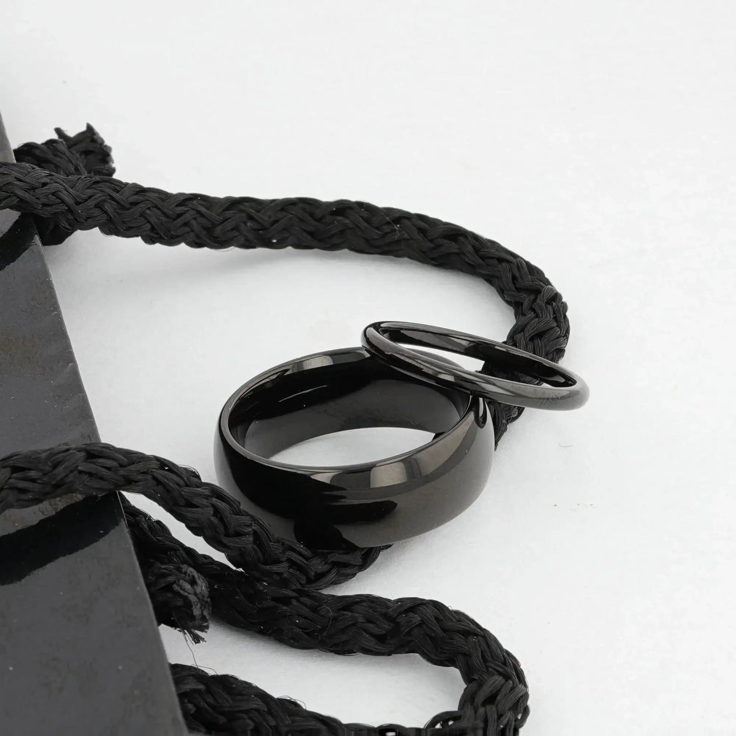 RAVEN Domed Black Tungsten Wedding Band - 2mm - 12mm - Larson Jewelers