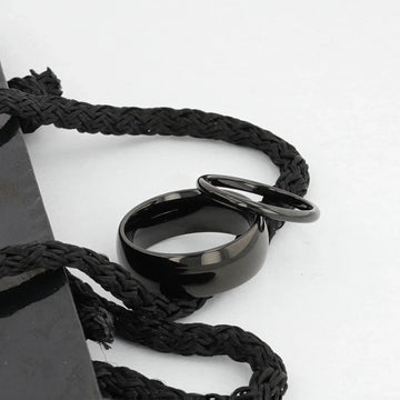 RAVEN Domed Black Tungsten Wedding Band - 2mm - 12mm - Larson Jewelers