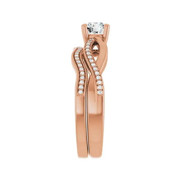 TALA 18K Rose Gold Round Lab Grown Diamond Engagement Ring - Larson Jewelers