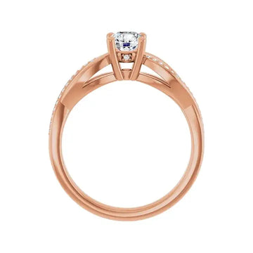 TALA 18K Rose Gold Round Lab Grown Diamond Engagement Ring - Larson Jewelers