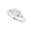 IDALIA 14K White Gold Round Lab Grown Diamond Engagement Ring
