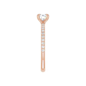 KIARA 14K Rose Gold Round Lab Grown Diamond Engagement Ring - Larson Jewelers