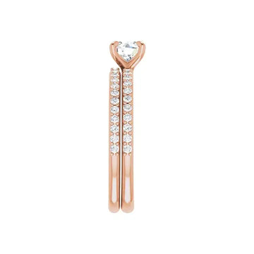 KIARA 14K Rose Gold Round Lab Grown Diamond Engagement Ring - Larson Jewelers