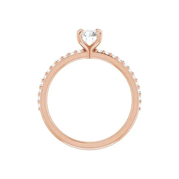 KIARA 14K Rose Gold Round Lab Grown Diamond Engagement Ring - Larson Jewelers