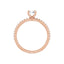 KIARA 14K Rose Gold Round Lab Grown Diamond Engagement Ring