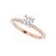 KIARA 14K Rose Gold Round Lab Grown Diamond Engagement Ring