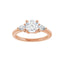 IDALIA 18K Rose Gold Round Lab Grown Diamond Engagement Ring
