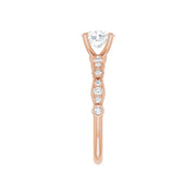 SOLANA 18K Rose Gold Oval Lab Grown Diamond Engagement Ring