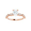 SOLANA 18K Rose Gold Oval Lab Grown Diamond Engagement Ring
